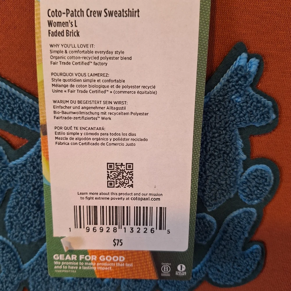 Cotopaxi Sweatshirt Womens Crew Neck Pullover Organic - Picture 11 of 16